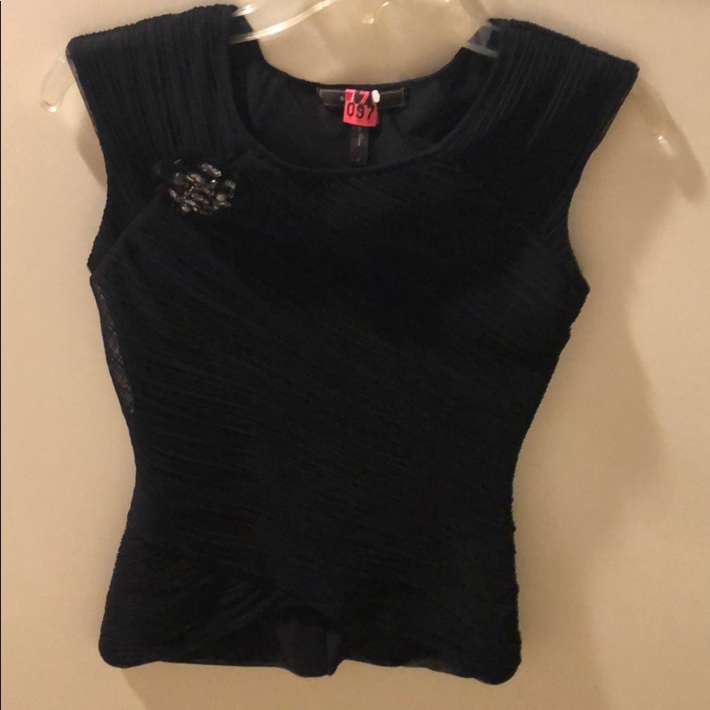 BCBG black dress top